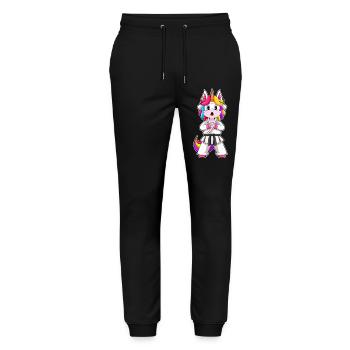 Karaté Unicorn Arts Martiaux - Pantalon de jogging bio MOVER Stanley/Stella unisexe - noir - Devant - Marisol (170cm) & Nik (191cm)