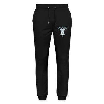 Bevor Du Fragst Nö Hase Lustig Spruch - Stanley/Stella Unisex Bio Jogginghose Mover  - Schwarz - Vorne - Marisol (170cm) & Nik (191cm)