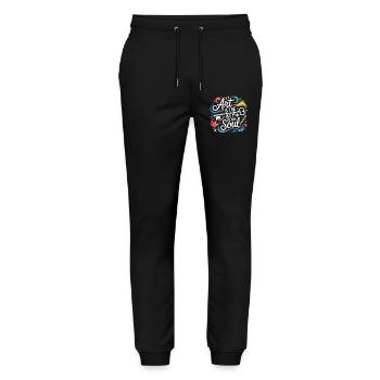 Art Is The Key To The Soul Artist Saying Painter - Stanley/Stella Mover Unisex Organic Jogging Trousers - black - Front - Marisol (170cm) & Nik (191cm)