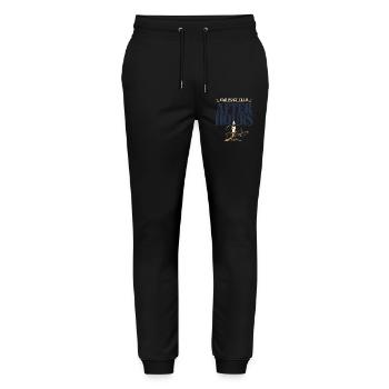 Poetcore Poet Poetry Dark Academia Gift - Stanley/Stella Mover Unisex Organic Jogging Trousers - black - Front - Marisol (170cm) & Nik (191cm)