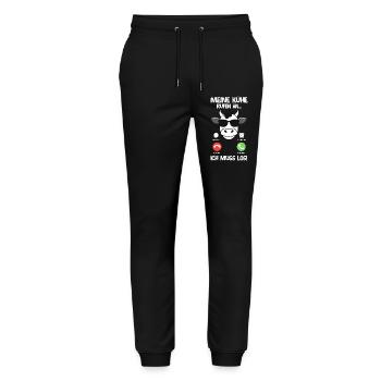 Meine Kühe Rufen An Ich Muss Los Landwirt Bauer - Stanley/Stella Unisex Bio Jogginghose Mover  - Schwarz - Vorne - Marisol (170cm) & Nik (191cm)