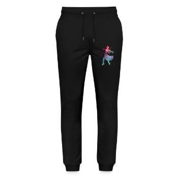 Violin Violinist Space Ladies Girl Violin - Stanley/Stella Mover Unisex Organic Jogging Trousers - black - Front - Marisol (170cm) & Nik (191cm)