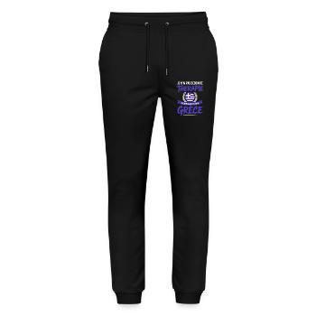 Besoin de Grèce Pas de thérapie - Pantalon de jogging bio MOVER Stanley/Stella unisexe - noir - Devant - Marisol (170cm) & Nik (191cm)