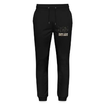Fußball Taktik Räume lesen Spiele lenken - Stanley/Stella Unisex Bio Jogginghose Mover  - Schwarz - Vorne - Marisol (170cm) & Nik (191cm)