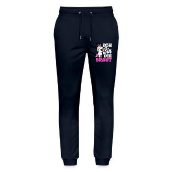 Ich Bin Die Braut Jga Einhorn Cocktail Saufen - Stanley/Stella Unisex Bio Jogginghose Mover  - Navy - Vorne - Marisol (170cm) & Nik (191cm)