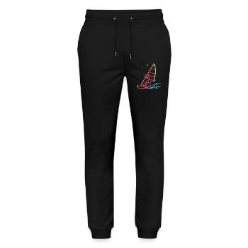 Mountain Bike Lover Graphic - Stanley/Stella Mover Unisex Organic Jogging Trousers - black - Front - Marisol (170cm) & Nik (191cm)
