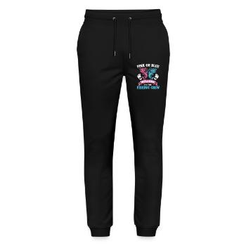 Rose ou bleu Bienvenue à l’équipe de pêche - Pantalon de jogging bio MOVER Stanley/Stella unisexe - noir - Devant - Marisol (170cm) & Nik (191cm)
