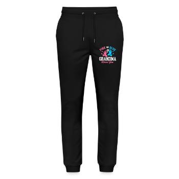 Pink Or Blue Grandma Loves You Gender Reveal - Stanley/Stella Mover Unisex Organic Jogging Trousers - black - Front - Marisol (170cm) & Nik (191cm)