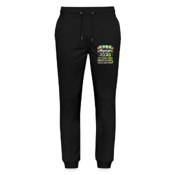 Kita Abschluss 2026 Shirt Design - Stanley/Stella Unisex Bio Jogginghose Mover  - Schwarz - Vorne - Marisol (170cm) & Nik (191cm)