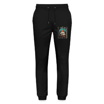 Retro Human Resources Quote Office Art Design - Stanley/Stella Mover Unisex Organic Jogging Trousers - black - Front - Marisol (170cm) & Nik (191cm)