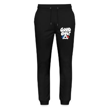 Good Boy Hund Retro Design - Stanley/Stella Unisex Bio Jogginghose Mover  - Schwarz - Vorne - Marisol (170cm) & Nik (191cm)
