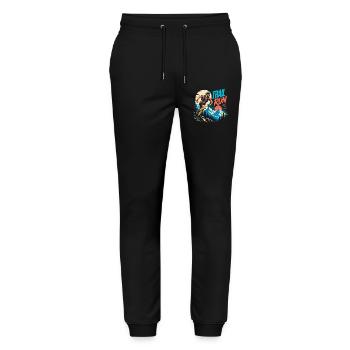 Trailrun - Stanley/Stella Unisex Bio Jogginghose Mover  - Schwarz - Vorne - Marisol (170cm) & Nik (191cm)