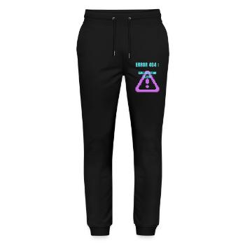 Error 404 Design  - Stanley/Stella Unisex Bio Jogginghose Mover  - Schwarz - Vorne - Marisol (170cm) & Nik (191cm)