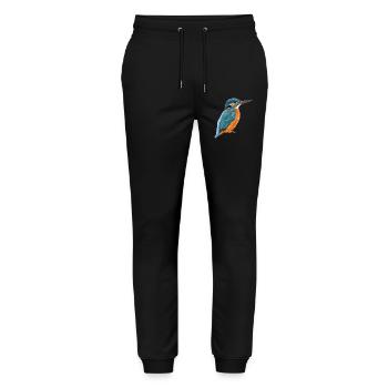Vecteur bleu-orange de King Fisher - Pantalon de jogging bio MOVER Stanley/Stella unisexe - noir - Devant - Marisol (170cm) & Nik (191cm)