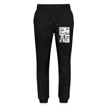 Sprachenlernen im Land - Stanley/Stella Unisex Bio Jogginghose Mover  - Schwarz - Vorne - Marisol (170cm) & Nik (191cm)