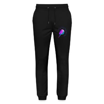 Fluorescent Mermaid Bubbles Circle - Stanley/Stella Mover Unisex Organic Jogging Trousers - black - Front - Marisol (170cm) & Nik (191cm)