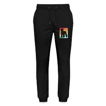 Schnauzer nain - Pantalon de jogging bio MOVER Stanley/Stella unisexe - noir - Devant - Marisol (170cm) & Nik (191cm)