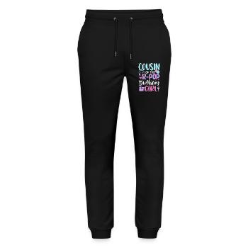 Cousin of The K-Pop Birthday Girl - Stanley/Stella Mover Unisex Organic Jogging Trousers - black - Front - Marisol (170cm) & Nik (191cm)