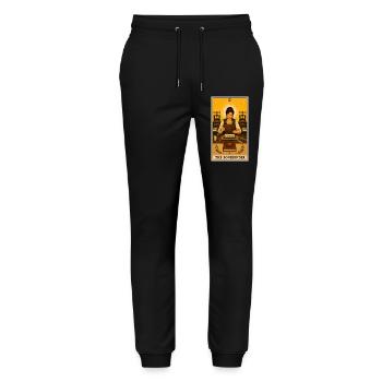 Buchbinderin | Handwerk Buch Tarot - Stanley/Stella Unisex Bio Jogginghose Mover  - Schwarz - Vorne - Marisol (170cm) & Nik (191cm)