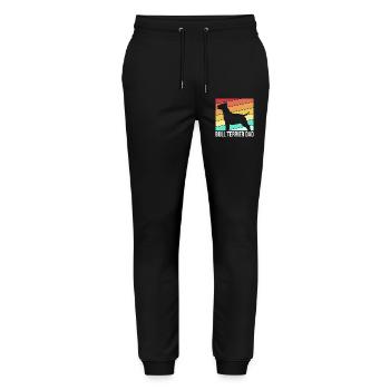 Bull terrier - Pantalon de jogging bio MOVER Stanley/Stella unisexe - noir - Devant - Marisol (170cm) & Nik (191cm)