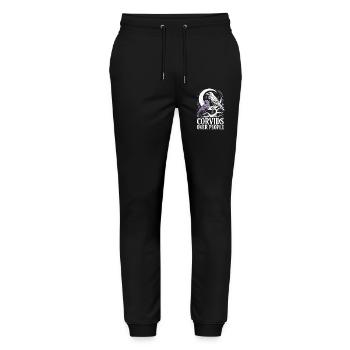 Corvids über Menschen - Stanley/Stella Unisex Bio Jogginghose Mover  - Schwarz - Vorne - Marisol (170cm) & Nik (191cm)