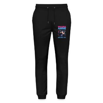 Anime et musique Chibi - Pantalon de jogging bio MOVER Stanley/Stella unisexe - noir - Devant - Marisol (170cm) & Nik (191cm)