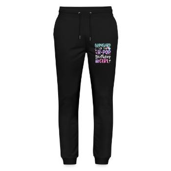 Garde du corps de la fille d’anniversaire de la K-Pop - Pantalon de jogging bio MOVER Stanley/Stella unisexe - noir - Devant - Marisol (170cm) & Nik (191cm)