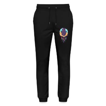 Spiritualität Heilige Geometrie Lotusblume Zen - Stanley/Stella Unisex Bio Jogginghose Mover  - Schwarz - Vorne - Marisol (170cm) & Nik (191cm)