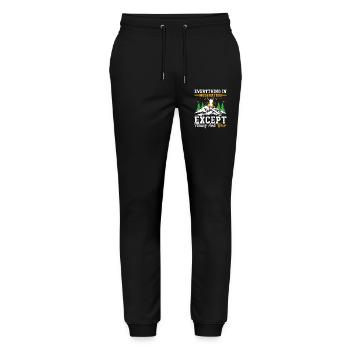 Everything In Moderation Except Hiking and Beer - Stanley/Stella Unisex Bio Jogginghose Mover  - Schwarz - Vorne - Marisol (170cm) & Nik (191cm)