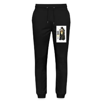 Votre propre porte de sortie : Chemin vers l’extérieur - Pantalon de jogging bio MOVER Stanley/Stella unisexe - noir - Devant - Marisol (170cm) & Nik (191cm)