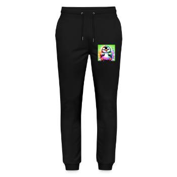 penguin - Stanley/Stella Mover Unisex Organic Jogging Trousers - black - Front - Marisol (170cm) & Nik (191cm)