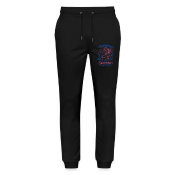 Queens Born in September Doodle - Stanley/Stella Mover Unisex Organic Jogging Trousers - black - Front - Marisol (170cm) & Nik (191cm)