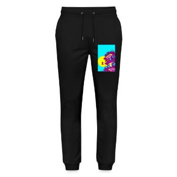 Néon de la tour de plongée Pop Art - Pantalon de jogging bio MOVER Stanley/Stella unisexe - noir - Devant - Marisol (170cm) & Nik (191cm)