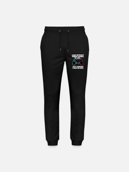 A Day Without Video Games Gaming - Stanley/Stella Mover Unisex Organic Jogging Trousers - black