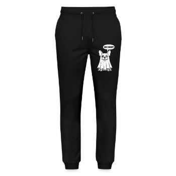 Bouledogue français Boo Woof - Cadeau drôle pour un chien d’Halloween - Pantalon de jogging bio MOVER Stanley/Stella unisexe - noir - Devant - Marisol (170cm) & Nik (191cm)