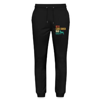 Meilleur père de cane corso de Mastiff jamais possédé - Pantalon de jogging bio MOVER Stanley/Stella unisexe - noir - Devant - Marisol (170cm) & Nik (191cm)