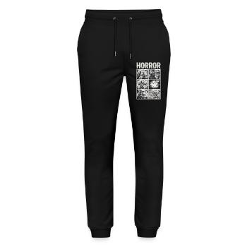 Bande dessinée d’horreur avec des monstres classiques - Pantalon de jogging bio MOVER Stanley/Stella unisexe - noir - Devant - Marisol (170cm) & Nik (191cm)