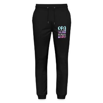 Grandpa of The K-Pop Birthday Girl - Stanley/Stella Mover Unisex Organic Jogging Trousers - black - Front - Marisol (170cm) & Nik (191cm)