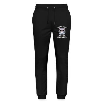 Dictons britanniques à poil court : cadeau drôle de chat - Pantalon de jogging bio MOVER Stanley/Stella unisexe - noir - Devant - Marisol (170cm) & Nik (191cm)