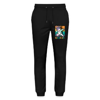 Ich Bin 29 Plus Einhorn Geburtstag - Stanley/Stella Unisex Bio Jogginghose Mover  - Schwarz - Vorne - Marisol (170cm) & Nik (191cm)