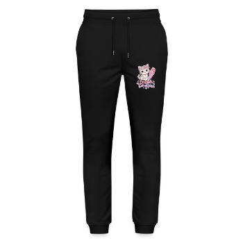 Endlich Schulkind Katze Schultüte - Stanley/Stella Unisex Bio Jogginghose Mover  - Schwarz - Vorne - Marisol (170cm) & Nik (191cm)