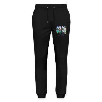 Französisch Polynesien – Südsee Strand Motiv - Stanley/Stella Unisex Bio Jogginghose Mover  - Schwarz - Vorne - Marisol (170cm) & Nik (191cm)
