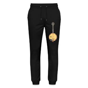 Banjo Graphics - Stanley/Stella Mover Unisex Organic Jogging Trousers - black - Front - Marisol (170cm) & Nik (191cm)
