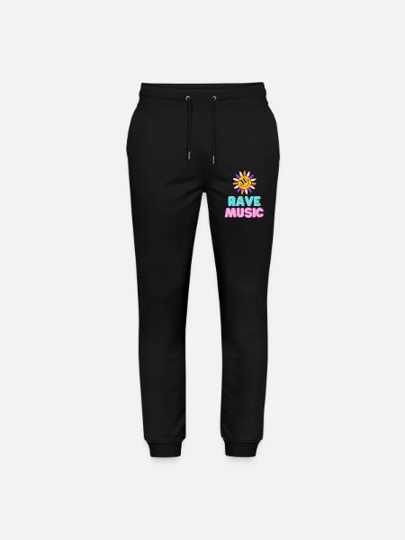 Sunshine Rave Music Neon Design - Stanley/Stella Mover Unisex Organic Jogging Trousers - black