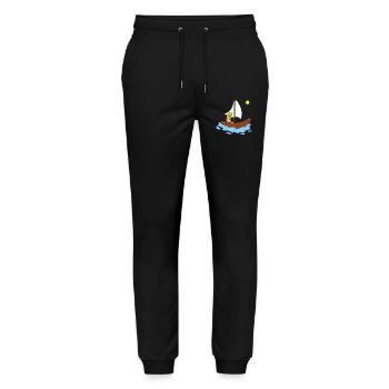 Cute carrot sailing - Stanley/Stella Mover Unisex Organic Jogging Trousers - black - Front - Marisol (170cm) & Nik (191cm)