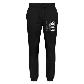 13 YEARS OLD LIMITED EDITION 2013 13TH BIRTHDAY - Stanley/Stella Mover Unisex Organic Jogging Trousers - black - Front - Marisol (170cm) & Nik (191cm)