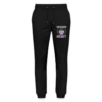 Cadeau du bol chantant Klangbad Klangheilung - Pantalon de jogging bio MOVER Stanley/Stella unisexe - noir - Devant - Marisol (170cm) & Nik (191cm)