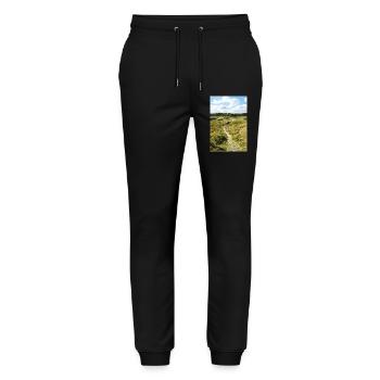 Dune Trail in Søndervig, Denmark - Stanley/Stella Mover Unisex Organic Jogging Trousers - black - Front - Marisol (170cm) & Nik (191cm)