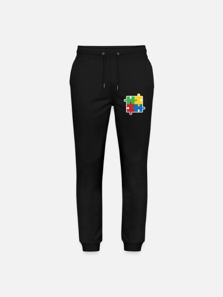 Autism Puzzle Icon - Stanley/Stella Mover Unisex Organic Jogging Trousers - black