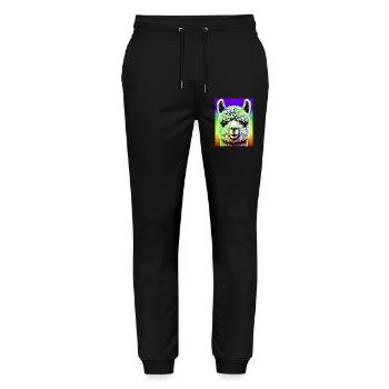 Alpaka - Stanley/Stella Unisex Bio Jogginghose Mover  - Schwarz - Vorne - Marisol (170cm) & Nik (191cm)